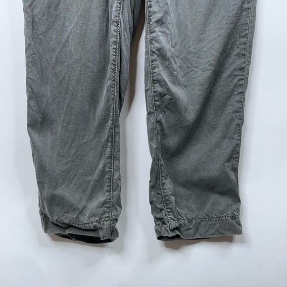 NSF Asymmetric Button Front Jumpsuit Long Sleeve Green Gray Relaxed Miche Small - Picture 5 of 14